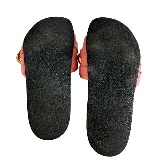 JW Anderson Leather Fuchsia Chain Slide Sandals Shoes Women Size 36 Pink Gold - Picture 7 of 9